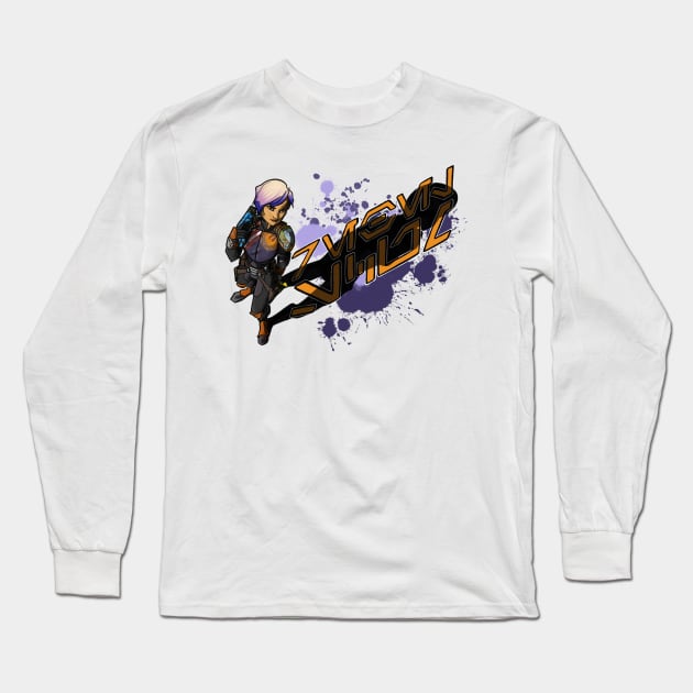 Sabine Wren Rebel Scum! - in Basic Long Sleeve T-Shirt by BixelBoone